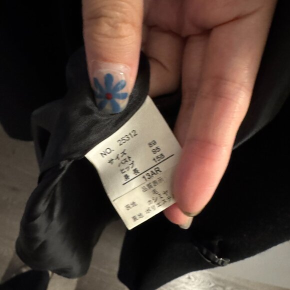 Japanese Vintage (Pony) mid length simple black coat size medium/small - Picture 7 of 8